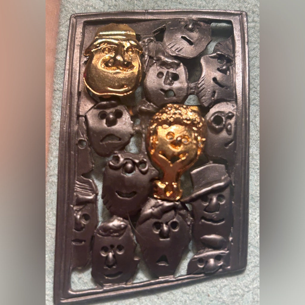 Faces In A Crowd Unusual Brooch By Ultra